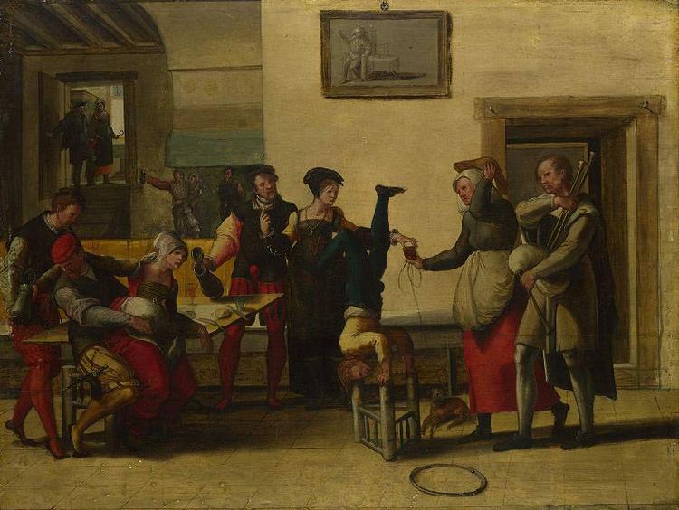 The Brunswick Monogrammist Itinerant Entertainers in a Brothel Sweden oil painting art